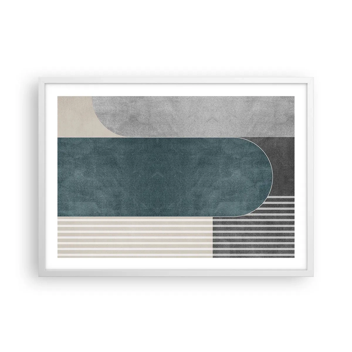 Plakát v bílém rámu - Kompozice na úrovni - 70x50 cm