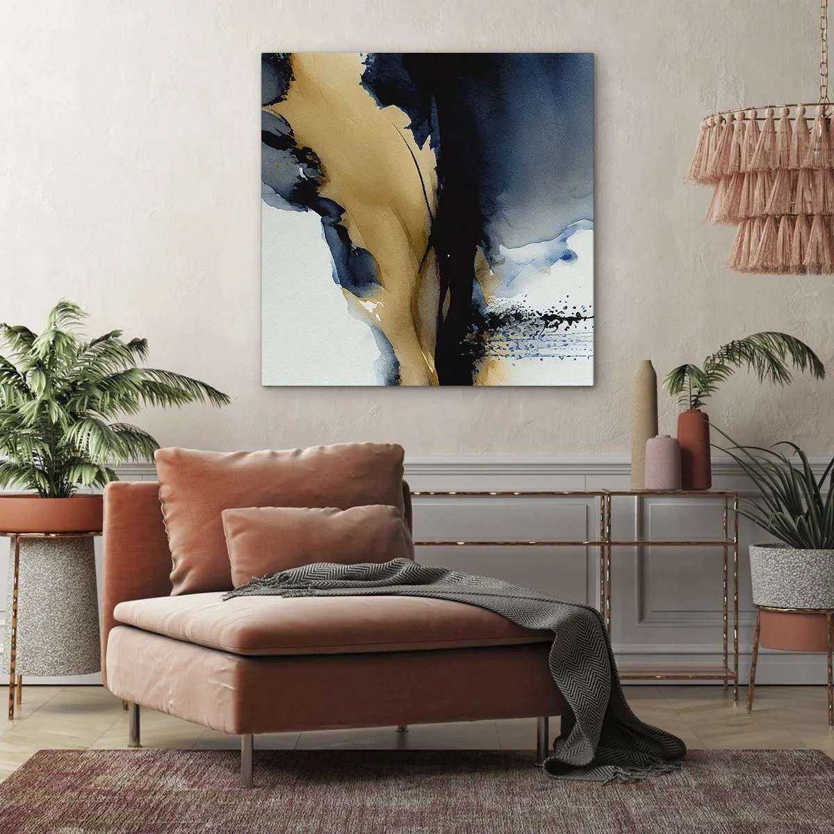 Obraz na plátně - Za závojem - 70x70 cm