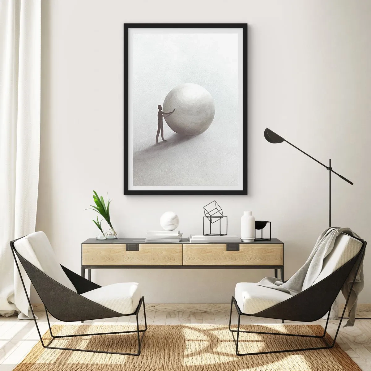 Plakát v černém rámu - Hra života - 30x40 cm