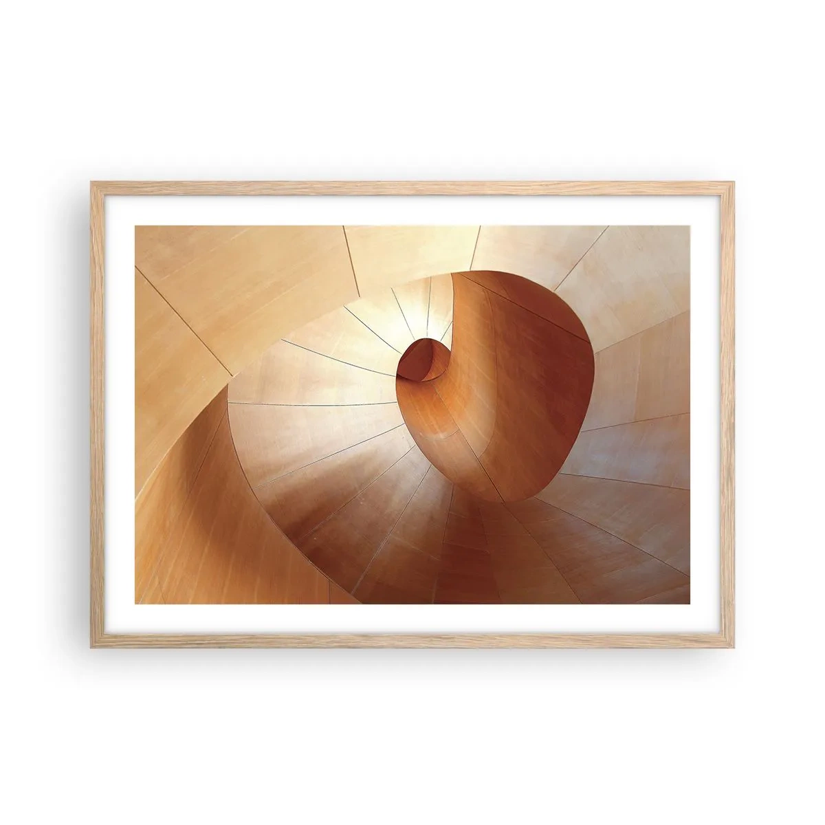 Plakát v rámu světlý dub - Architektonická serpentina - 70x50 cm