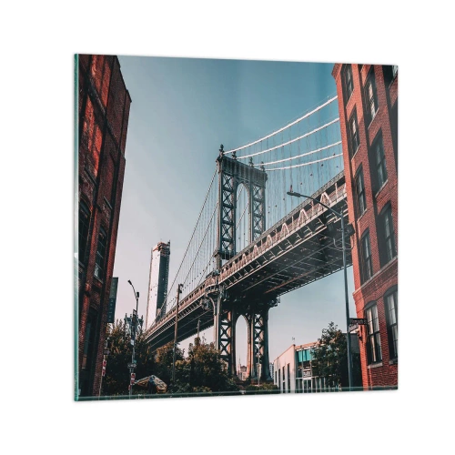 Obraz na skle - Nad vlnami města - 50x50 cm