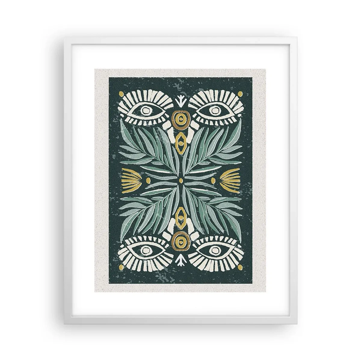 Plakát v bílém rámu - Jako lidová vystřihovánka - 40x50 cm