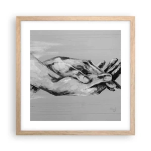 Plakát v rámu světlý dub - Začátek… - 40x40 cm