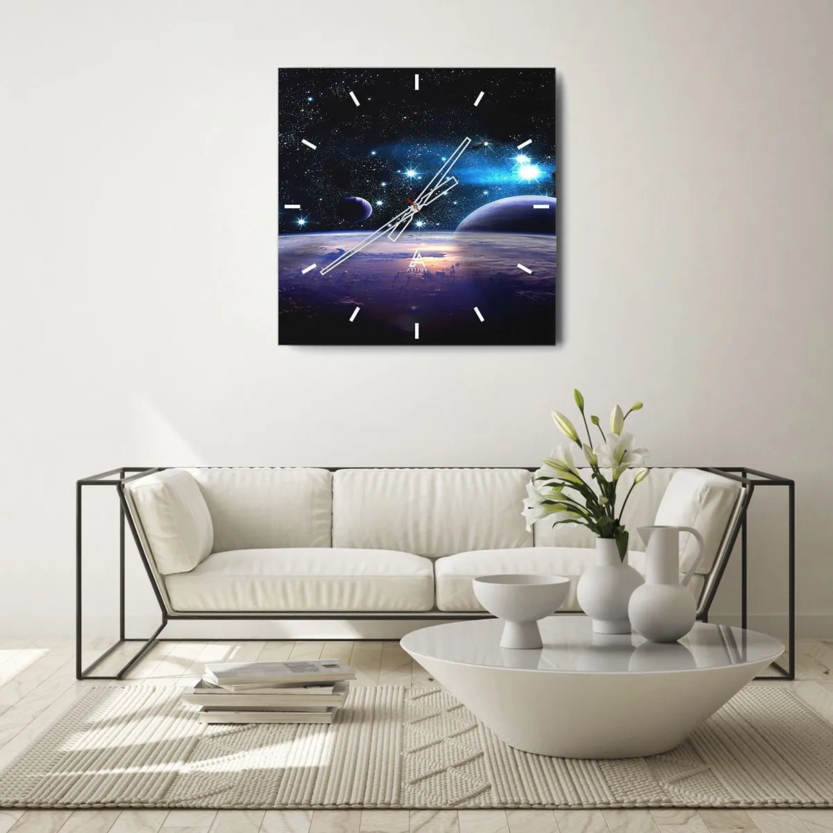 Nástěnné hodiny - Stále sami? - 40x40 cm