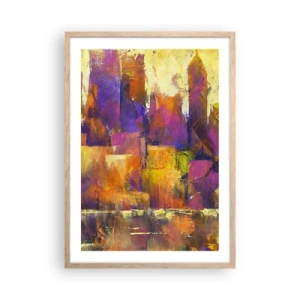 Plakát v rámu světlý dub - Metropolitní kompozice - 50x70 cm