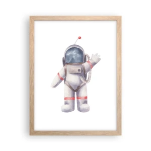 Plakát v rámu světlý dub - Tak zatím! - 30x40 cm