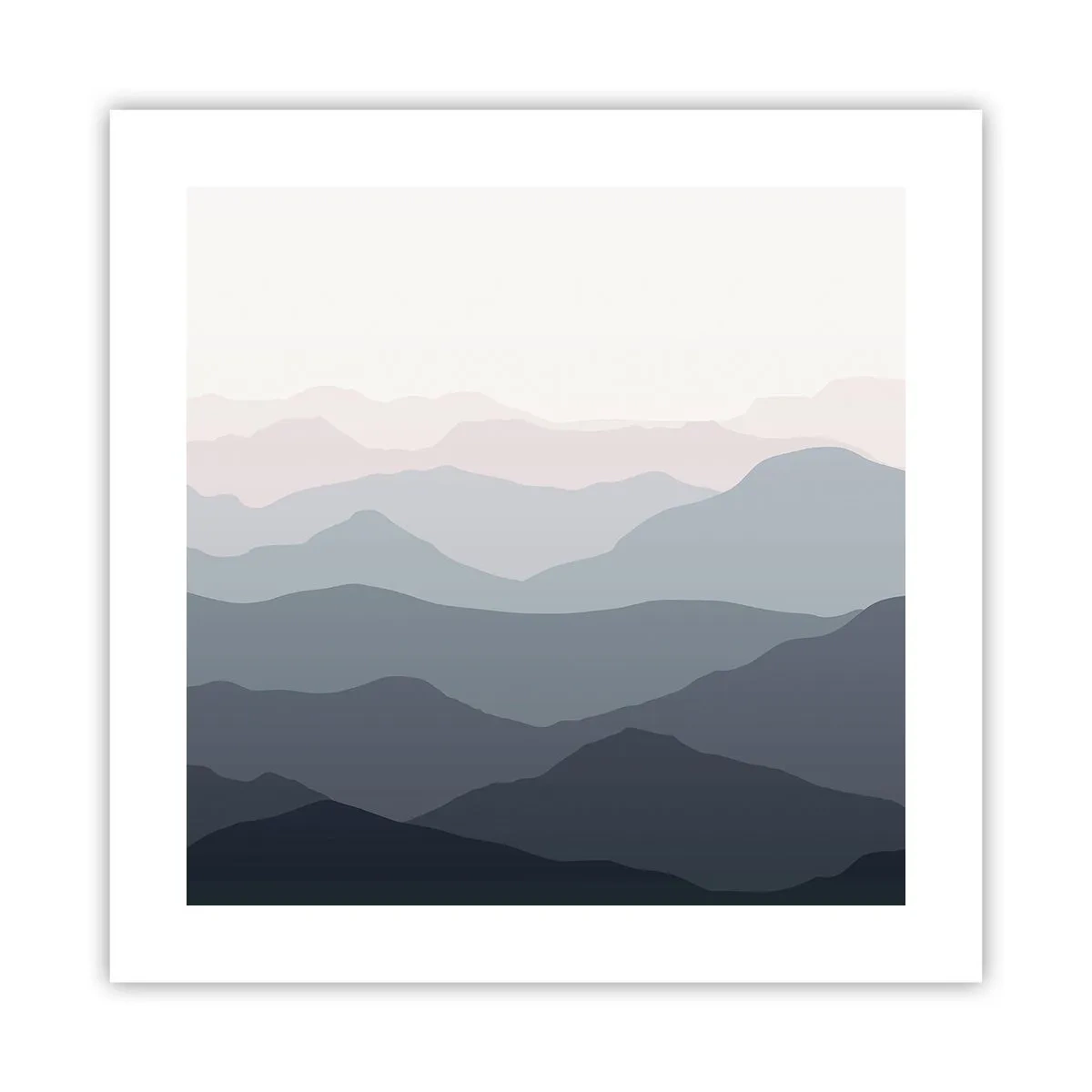 Plakát - Vlny hor - 40x40 cm