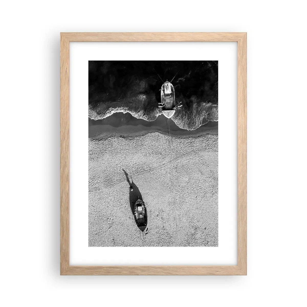 Plakát v rámu světlý dub - Ještě na břehu… - 30x40 cm