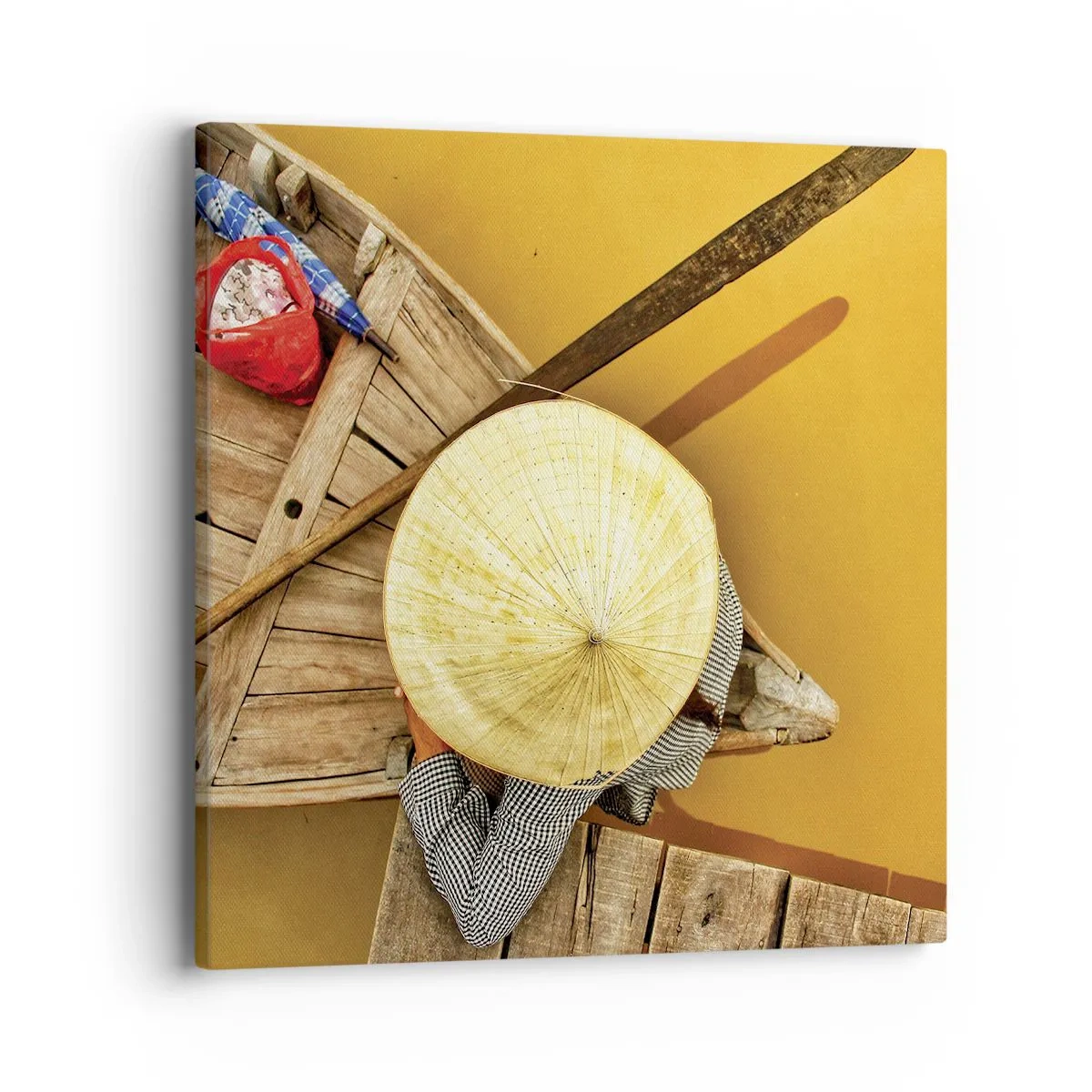 Obraz na plátně - Život na žluté řece - 40x40 cm