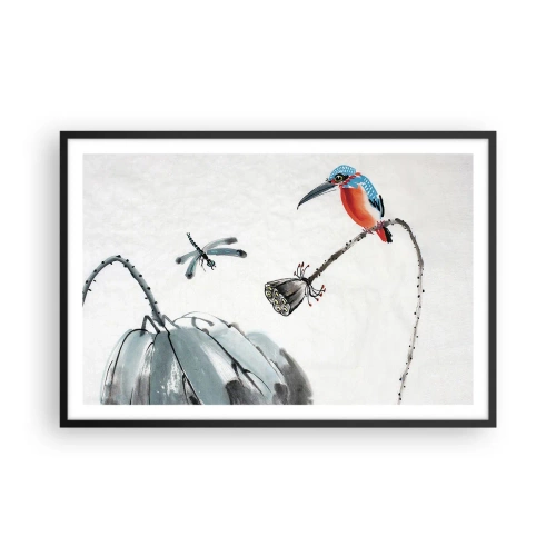 Plakát v černém rámu - Život louky - 91x61 cm