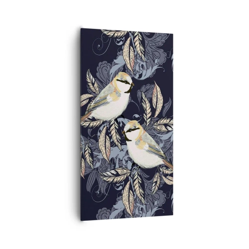 Obraz na plátně - Žlutomodrá píseň - 65x120 cm