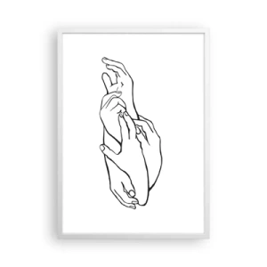 Plakát v bílém rámu - Dobrý dotek - 50x70 cm
