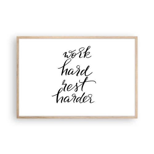 Plakát v rámu světlý dub - Životní rovnováha - 91x61 cm