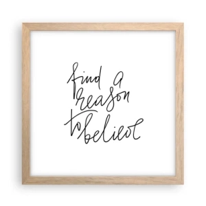 Plakát v rámu světlý dub - Je to možné - 30x30 cm