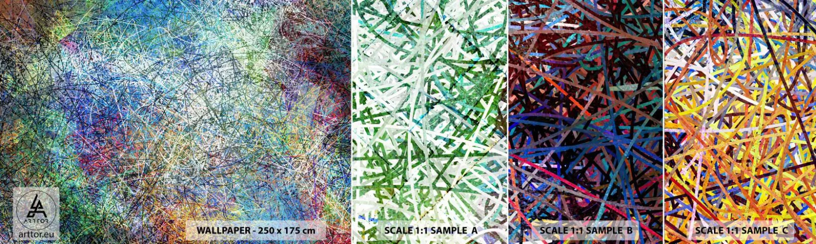 Fototapeta Vzorek Standard Eco - To není tak jednoduché - Abstrakce, Kus, Moderní vzor - 100x30 cm