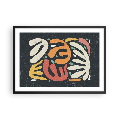 Plakát v černém rámu - Kompozice – hned tě chytím - 70x50 cm