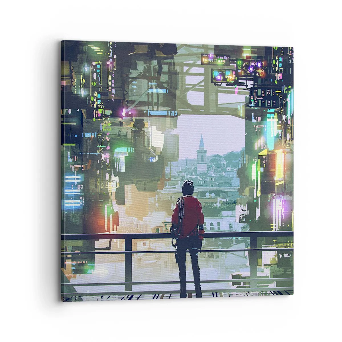 Obraz na plátně - Dva světy - 70x70 cm