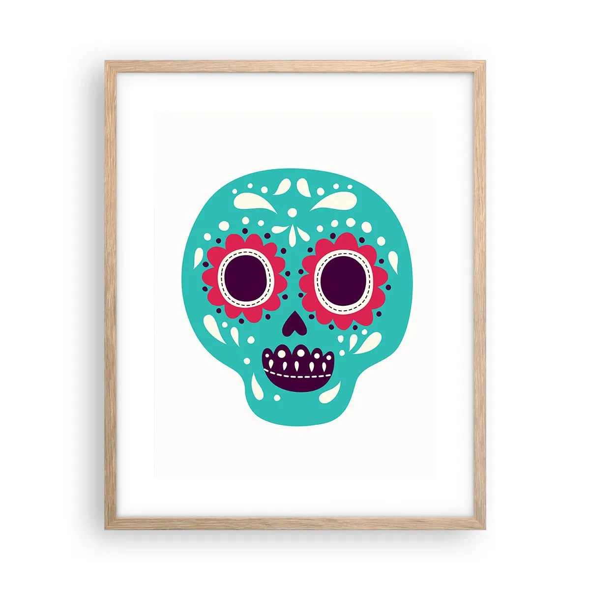 Plakát v rámu světlý dub - Život – zábava až do smrti - 40x50 cm