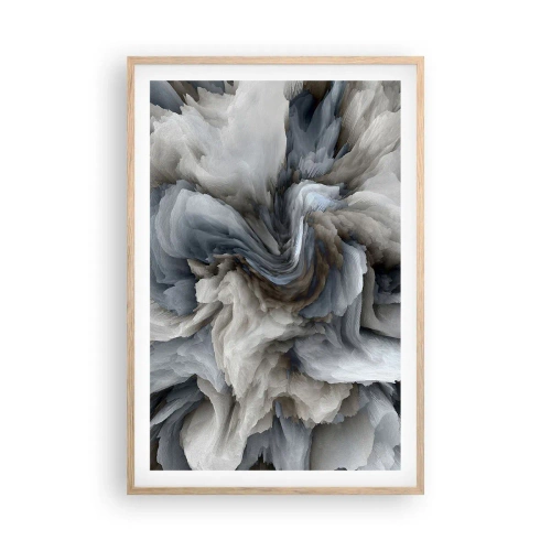 Plakát v rámu světlý dub - Kámen a květ - 61x91 cm