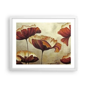 Plakát v bílém rámu - Lán louky - 50x40 cm