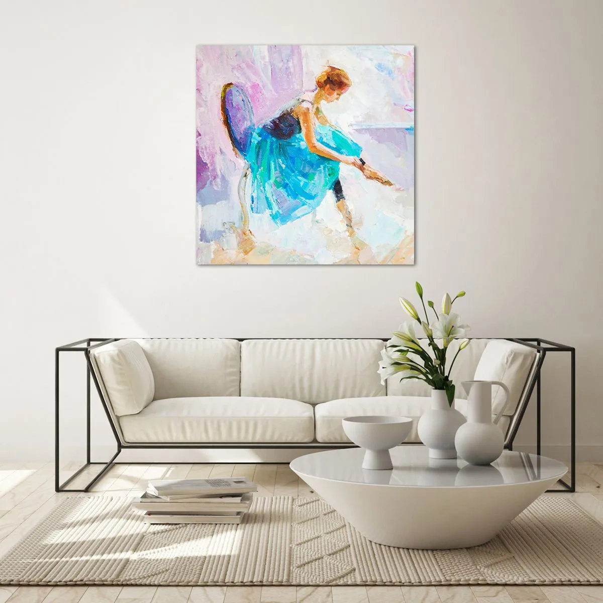 Obraz na skle - Nevyslovený vděk, jemné kouzlo - 40x40 cm