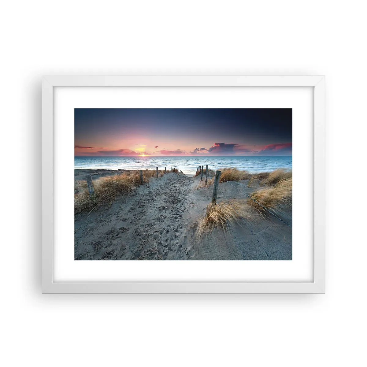 Plakát v bílém rámu - Za trochu lásky šel bych světa kraj… - 40x30 cm