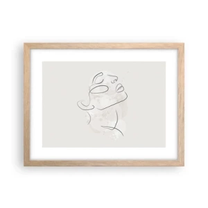 Plakát v rámu světlý dub - Náčrt snu - 40x30 cm