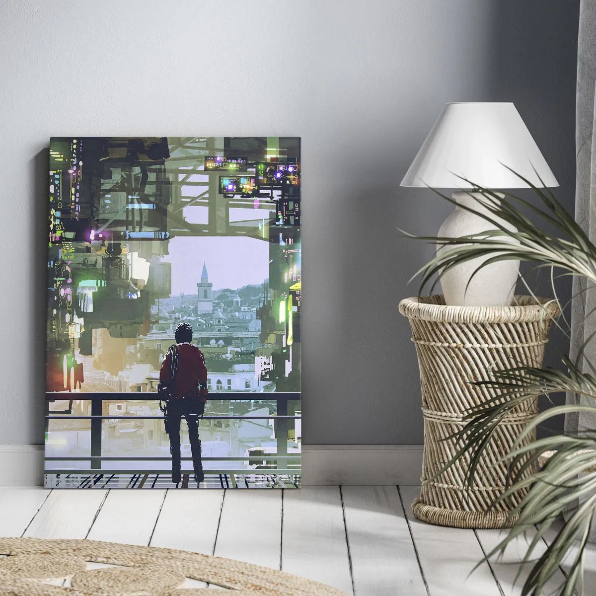 Obraz na plátně - Dva světy - 70x100 cm