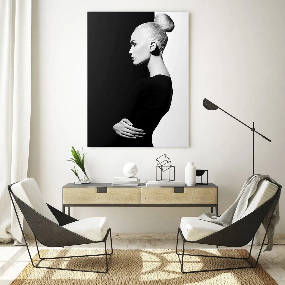 Obraz na skle - Prostě žena - 50x70 cm