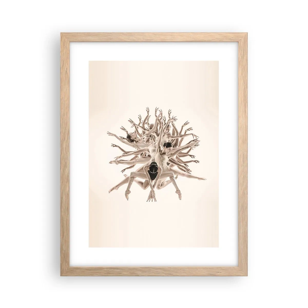 Plakát v rámu světlý dub - Rozkvět v tanci - 30x40 cm