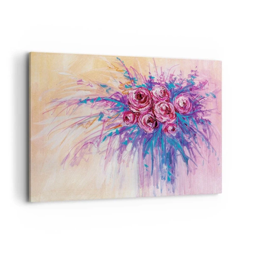 Obraz na plátně - Růžová fontána - 100x70 cm