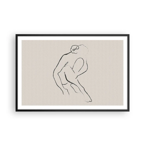 Plakát v černém rámu - Intimní skica - 91x61 cm