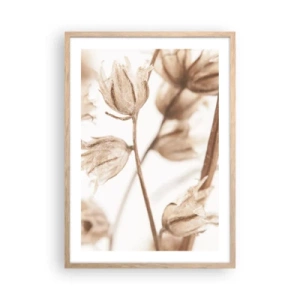Plakát v rámu světlý dub - Ozvěny konce léta - 50x70 cm