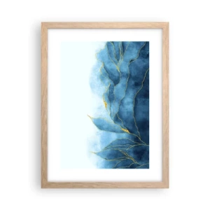 Plakát v rámu světlý dub - Blankyt ve zlatě - 30x40 cm