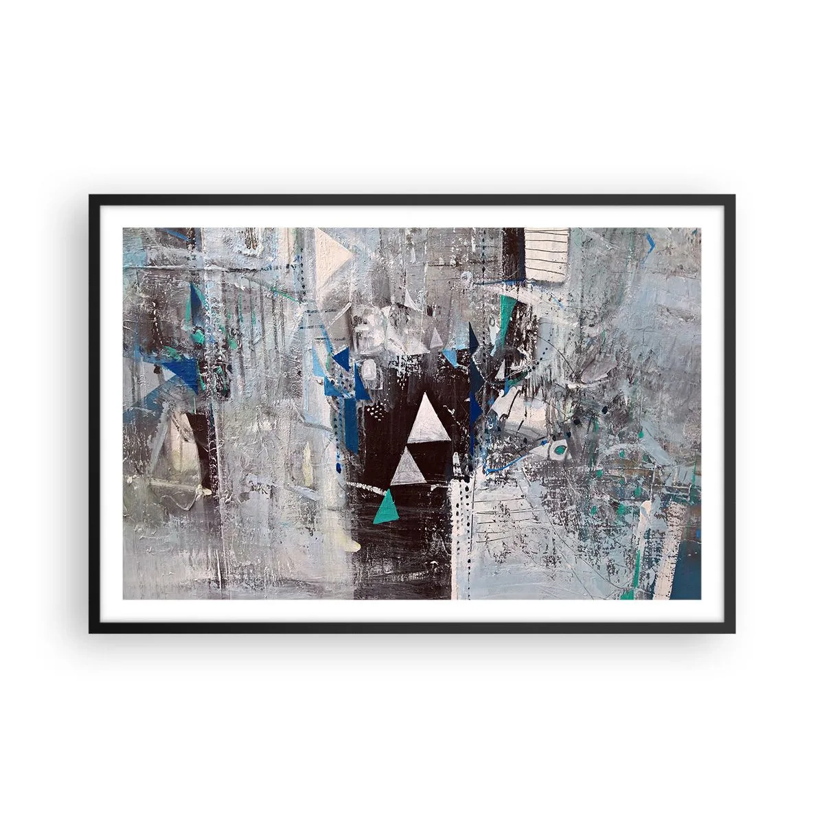 Plakát v černém rámu - Přednostní pořadí trojúhelníků - 91x61 cm