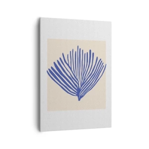 Obraz na plátně - Modrý vějíř - 50x70 cm