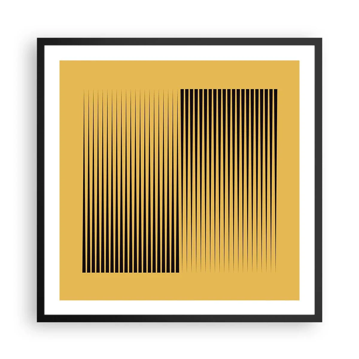 Plakát v černém rámu - Čtverec protikladů - 60x60 cm