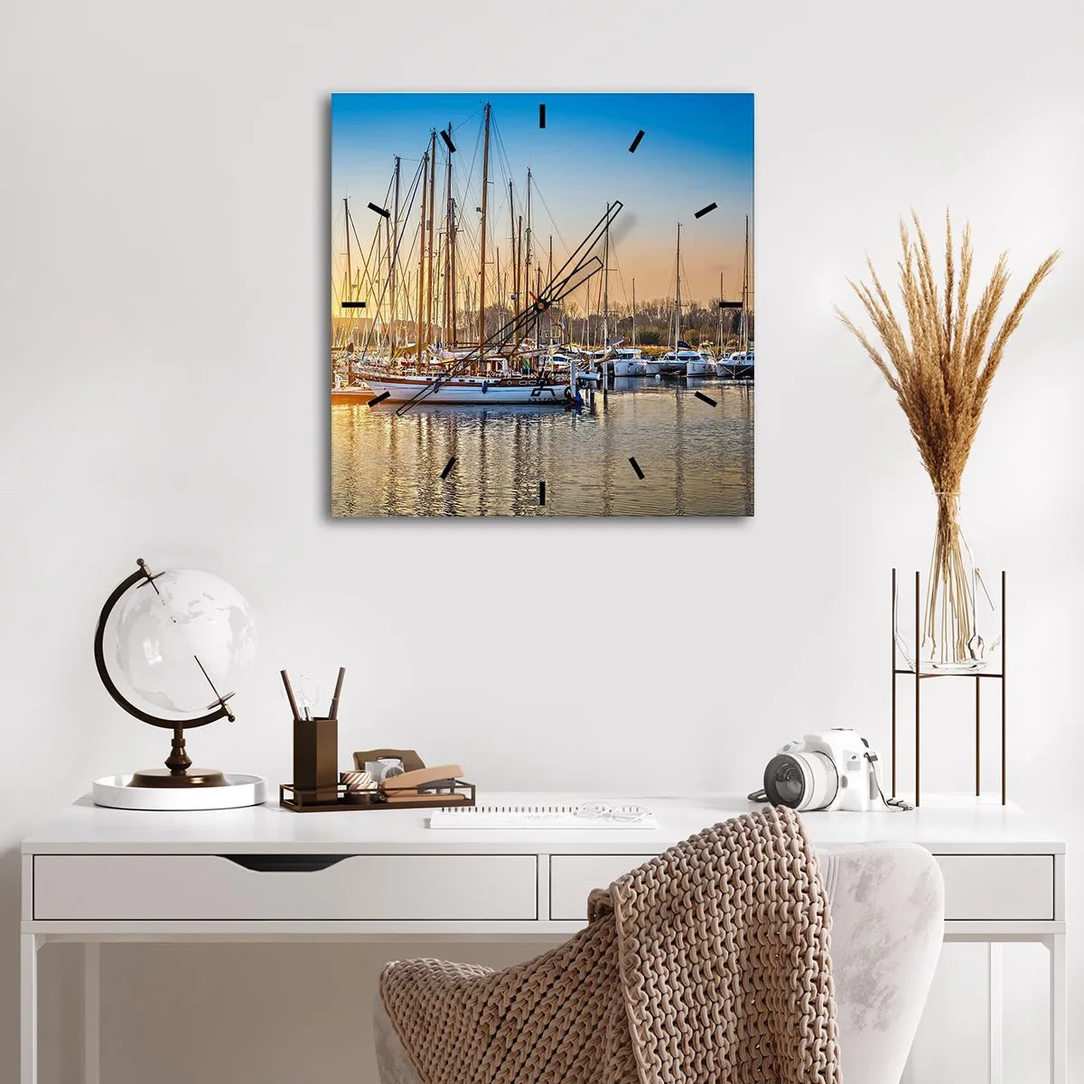 Nástěnné hodiny - Vítr musí taky spát - 40x40 cm