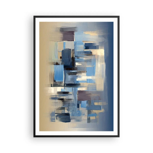 Plakát v černém rámu - Modrá konstrukce - 70x100 cm