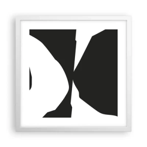Plakát v bílém rámu - Positive-negative - 40x40 cm