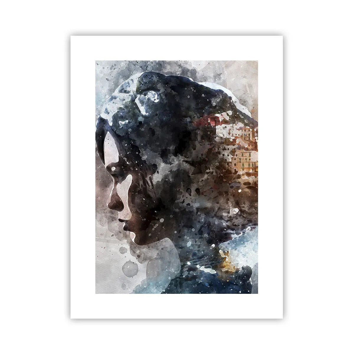 Plakát - Příběh o dívce s městem v pozadí - 30x40 cm