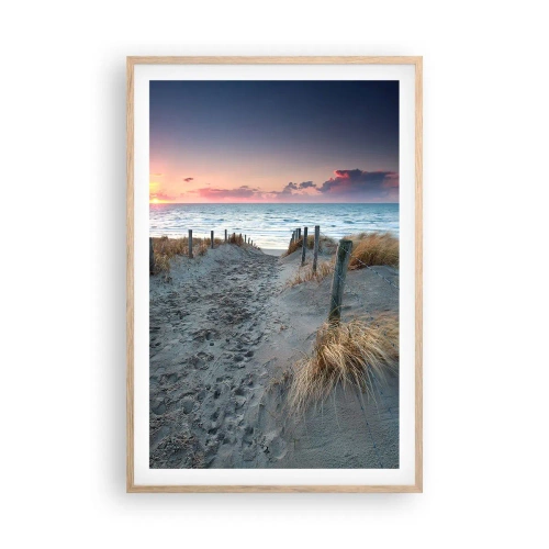 Plakát v rámu světlý dub - Za trochu lásky šel bych světa kraj… - 61x91 cm