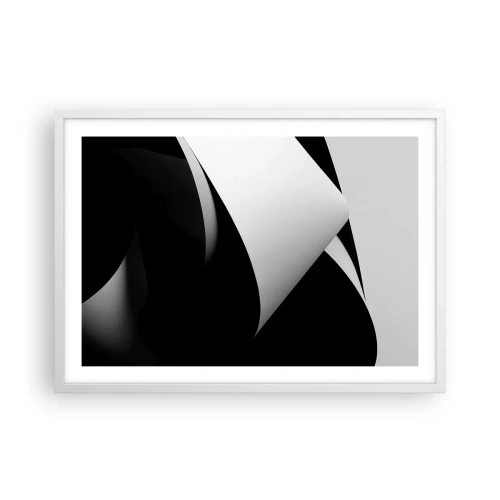 Plakát v bílém rámu - Světlo z hlubin stínu - 70x50 cm