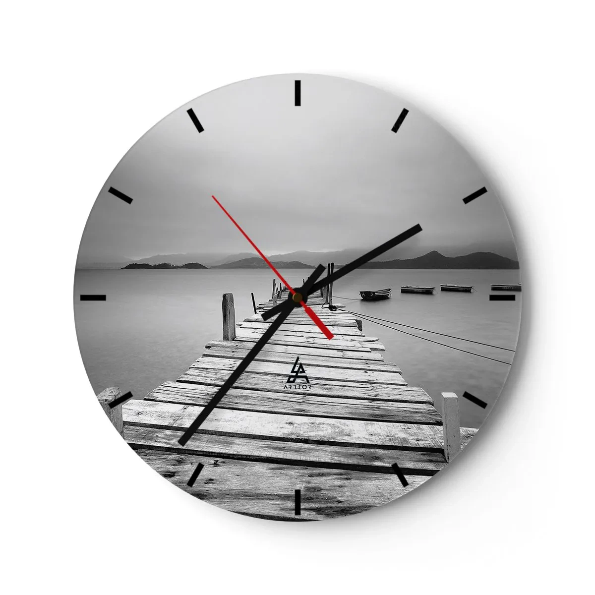 Nástěnné hodiny - Za horami, za moři - 40x40 cm