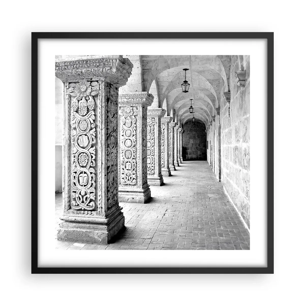 Plakát v černém rámu - Kam...? - 50x50 cm