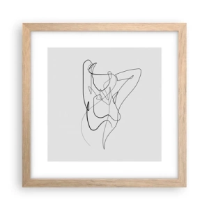 Plakát v rámu světlý dub - Ty jsi záhada… - 30x30 cm