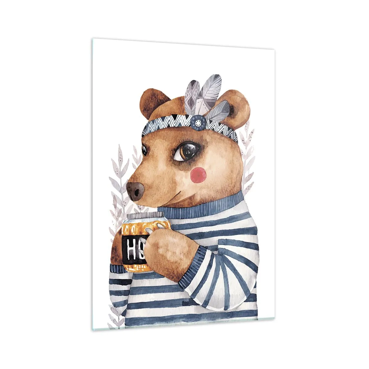 Obraz na skle - Sladký medvídek - 50x70 cm