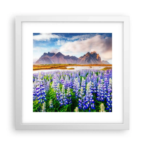 Plakát v bílém rámu - Síla a přísnost vedle mírnosti - 30x30 cm