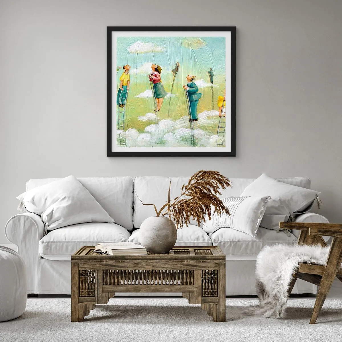 Plakát v černém rámu - Za svým snem - 50x50 cm