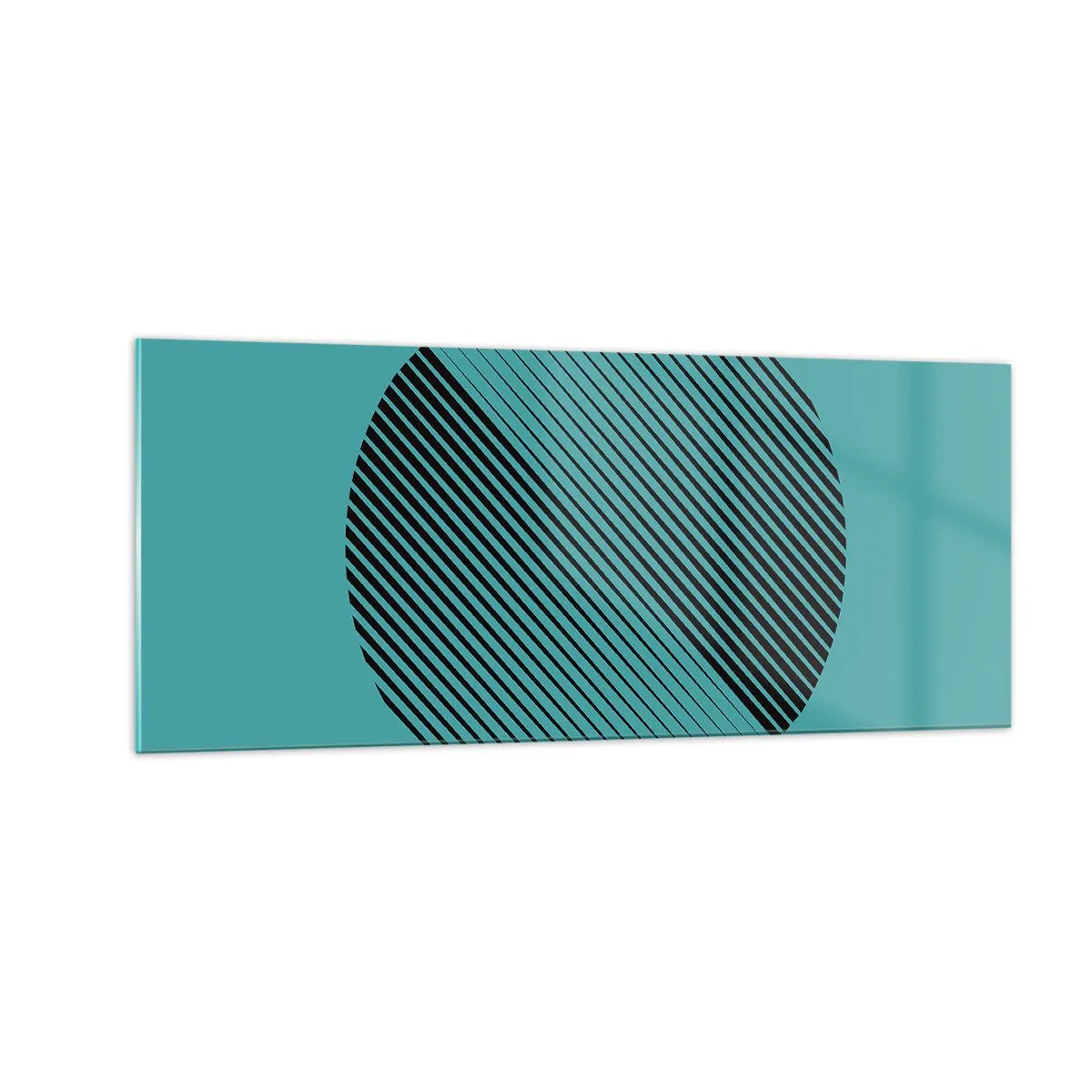 Obraz na skle - Kruh – geometrická variace - 100x40 cm